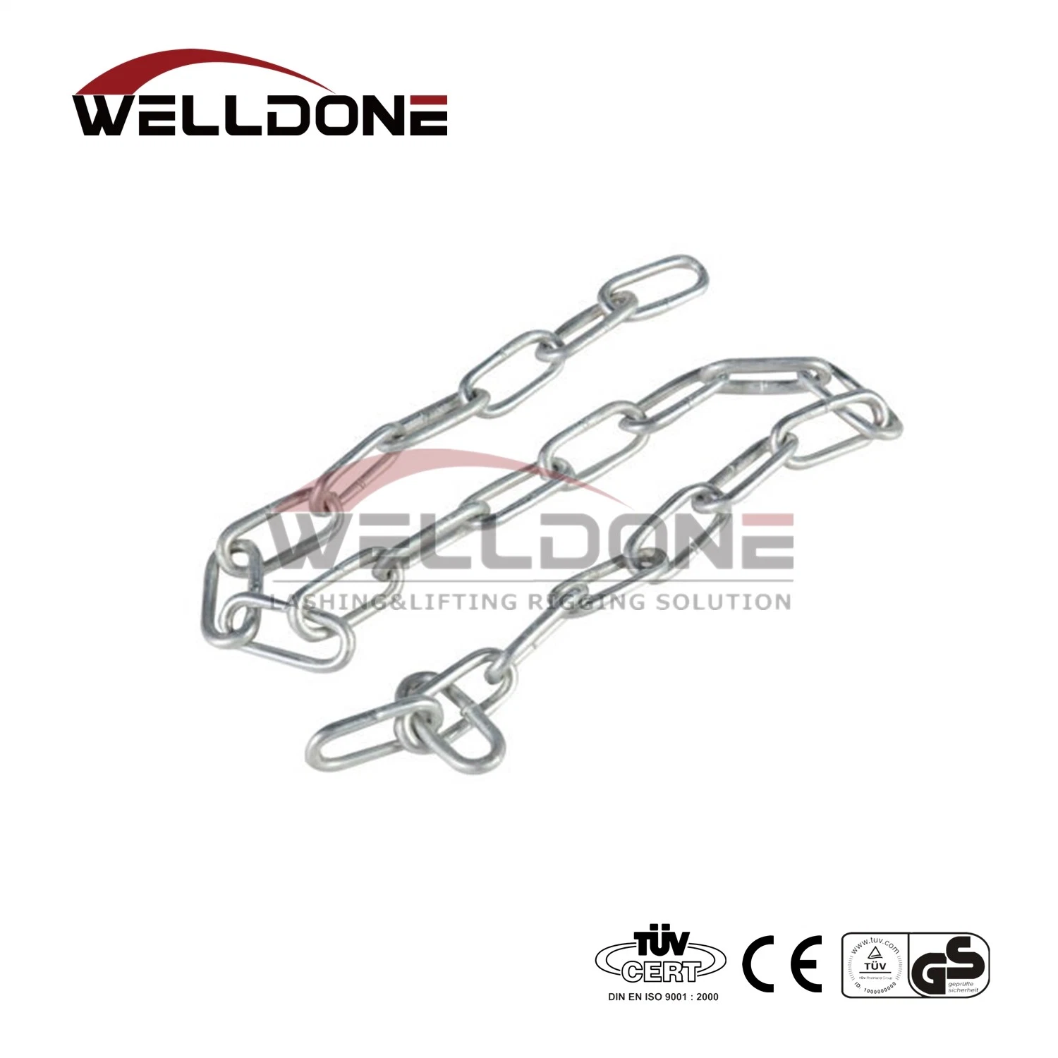 Galvanized Weld Link Chain DIN 766 From Factory