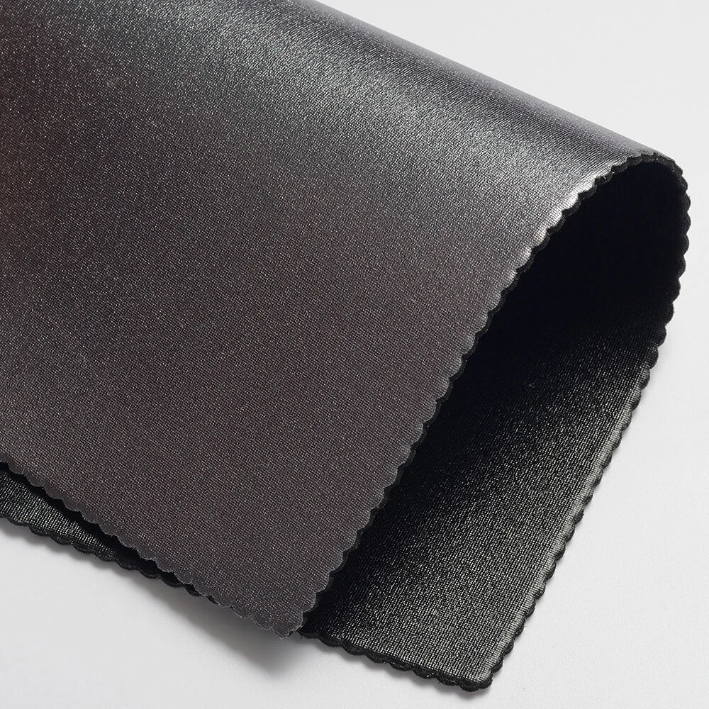 Hotsale 4mm Silvery Waterproof PU Fabric Neoprene Rubber Sheet for Tote Bags by Meter