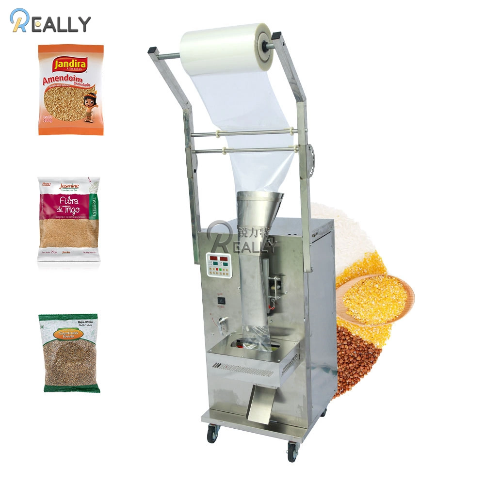 Vertical Beans Granule Powder Packaging Forming Filling Sealing Machine Manul Back Sealing Bag Packing Machinery