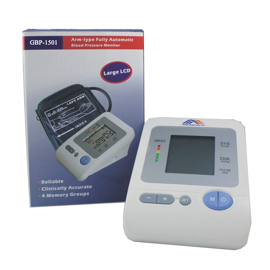 Equipo médico Monitor digital de presión arterial tipo brazo automático