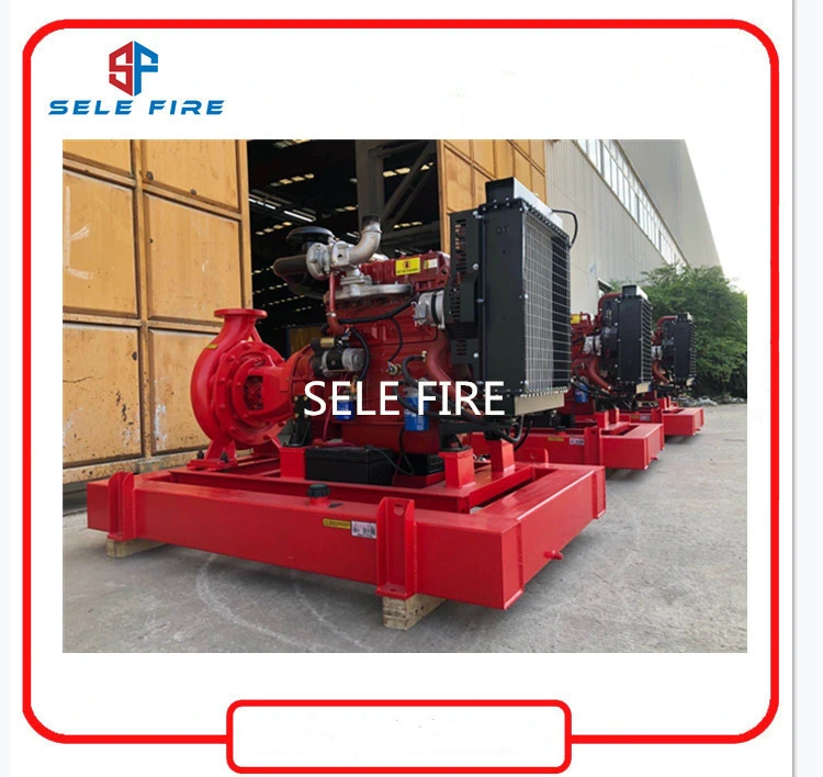 UL Listed Fire Fighting System Diesel Engine Driven Controller Mounted Fire Pump