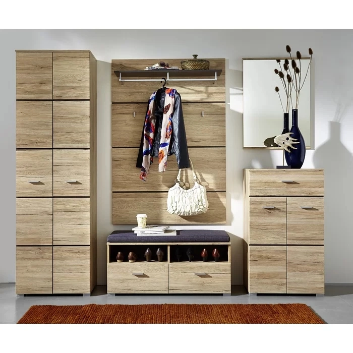 High-Quality Entrance Wooden Storage Cabinet Foyer Furniture Shoe Rack Wholesale