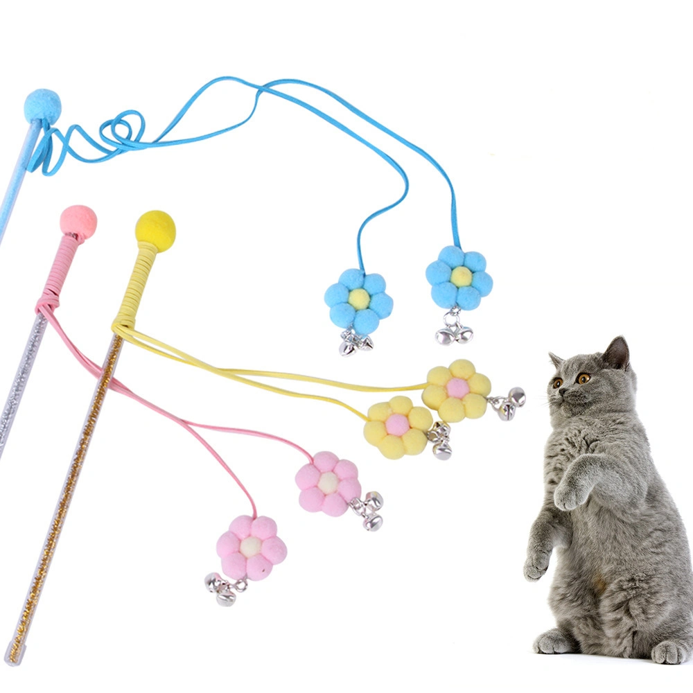 Easy-Wave Spring Cat Rod Feather Replacement Head Pet Cat Kitten Playing Toys Cat Teaser Fishing Toy