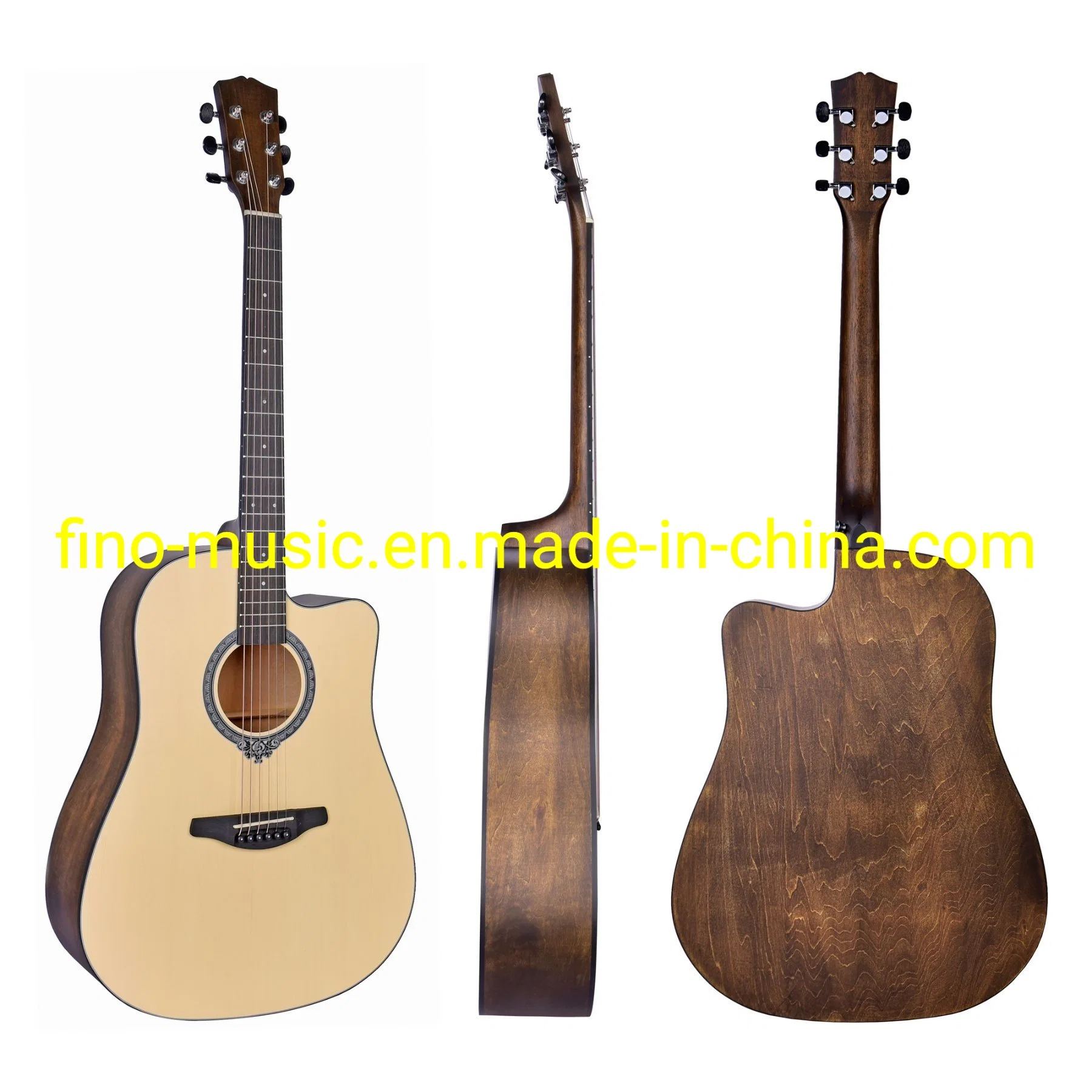 Fa300L Good Quality Acoustic Guitar 41 Inch Full Size Matt Finish Economic Student Adult Folk Guitar Musical Instruments Wholesale Guitar Factory