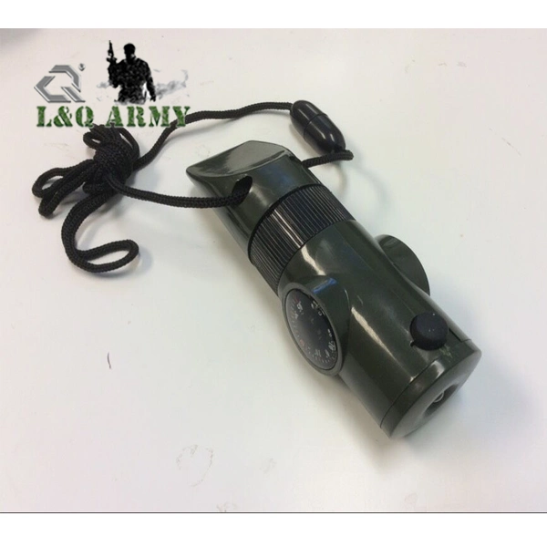 6-in-1 Tactical Whistle Kit with LED Light Outdoor Survival Gear