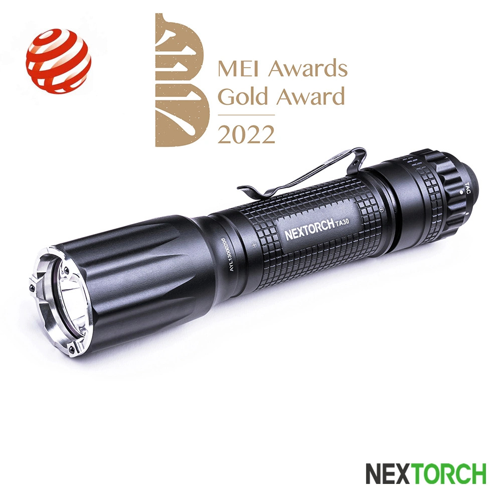 TA30 linterna táctica linterna NexTorch LED linterna para la policía recargable estroboscópica Antorcha táctica de autodefensa