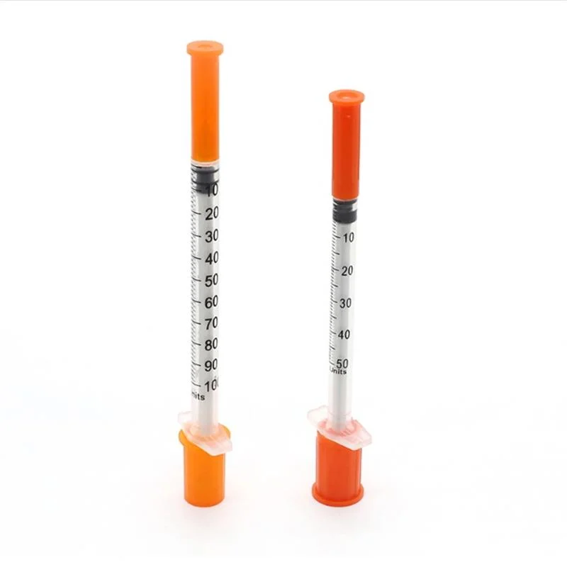 Wholesale/Supplier Sterile Insulin Syringe PE/Blister Package 0.5ml 1ml U-40/U-100 with Fixed Needle