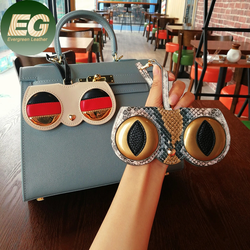 Ea118 Hard Magnet for Custom Logo Travel Leather Cases Customised Foldable Box PU Leather Luxury Sunglasses Case
