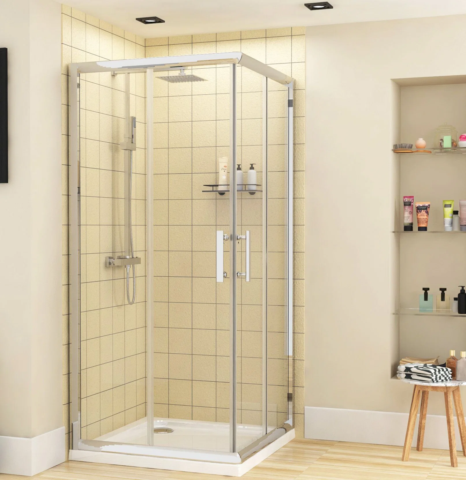 Modern Frameless Glass Shower Enclosure with 8/10mm Tempered Glass From Foshan Factory