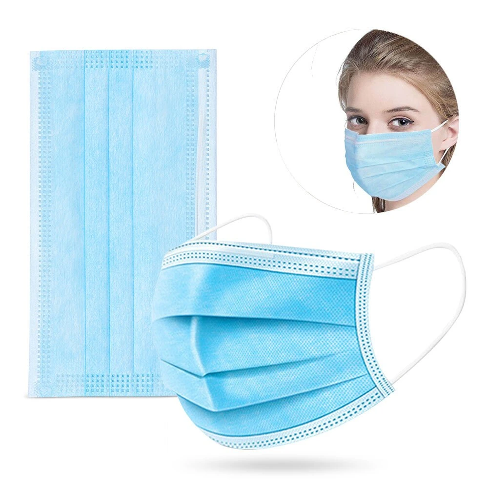 Medical 3ply Surgical Mask Ear Loop Non Woven 99% Filter Mask Respirator with En 14683,  Ce, ISO