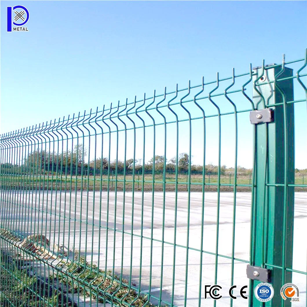 Pengxian 36 Inch Welded Wire Fence China Factory Construction Security Steel Fence 1.03 1.23 1.53m Height Triangle Bending Welded Wire Mesh Fence