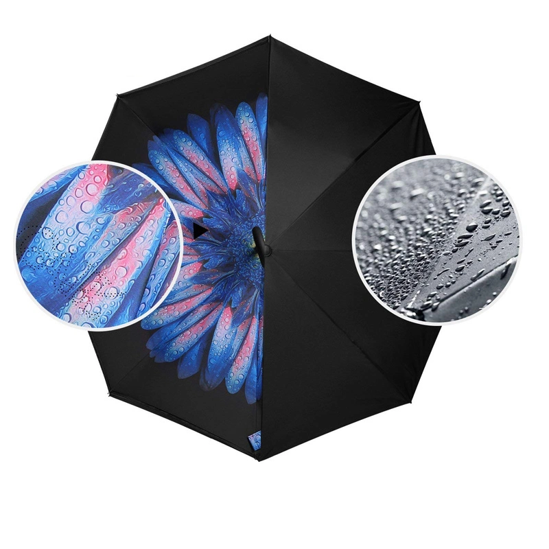 Wholesale/Supplier Custom C Handle Outdoor Double Layer Folding Inverted Umbrella