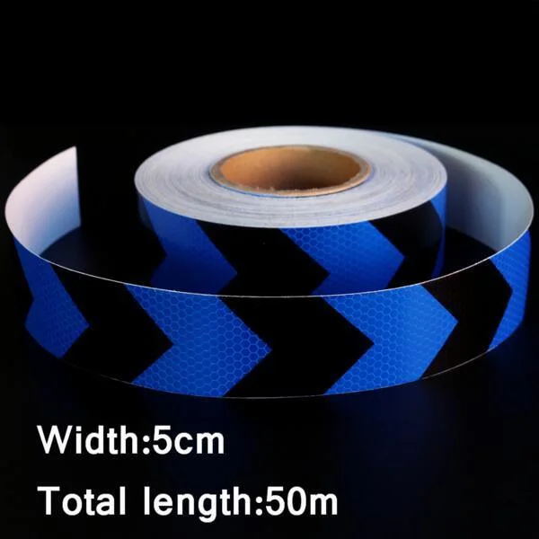 Dual Colors Arrow Pattern Lattice Reflective Tape Sticker Car Styling Automobile Warning Film Decal Safety Product