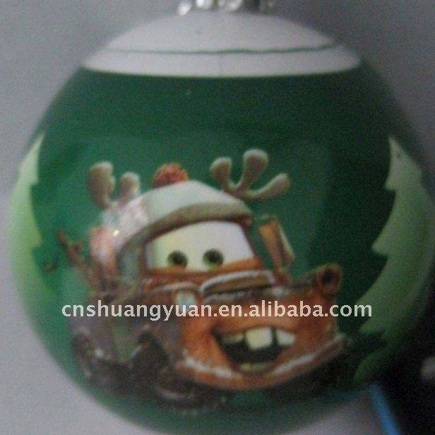 Christmas Polyfoam Ball with Lively Sticker Christmas Paper Wrapped Ball Christmas Balls