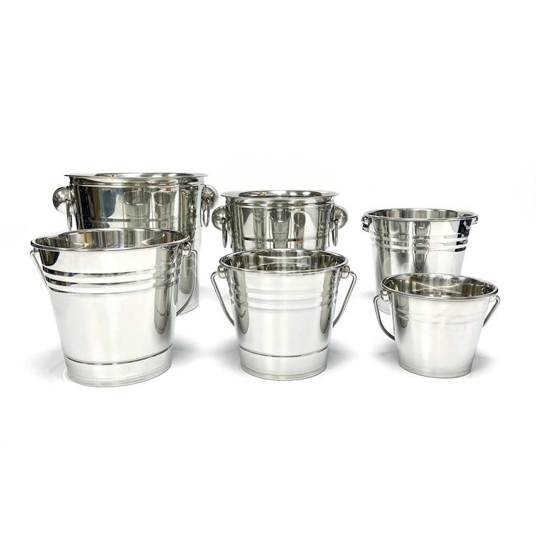 Wholesale/Supplier Tin Silver Metal Champagne Stainless Steel Ice Bucket