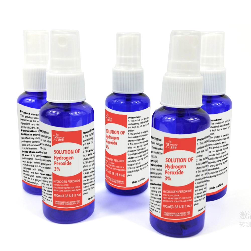 100ml 3% Hydrogen Peroxide Solution for Topical Skin Disinfection/Food Grade Colorless Liquid