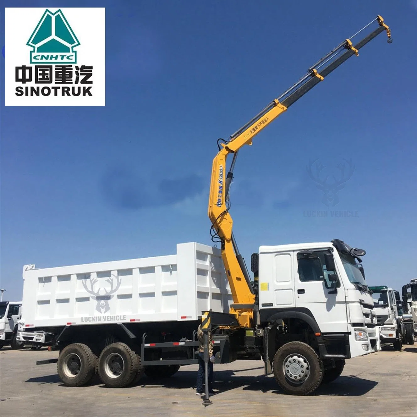 New 2023 Sinotruk Heavy Duty Truck/HOWO Dump Tipper Truck with Crane