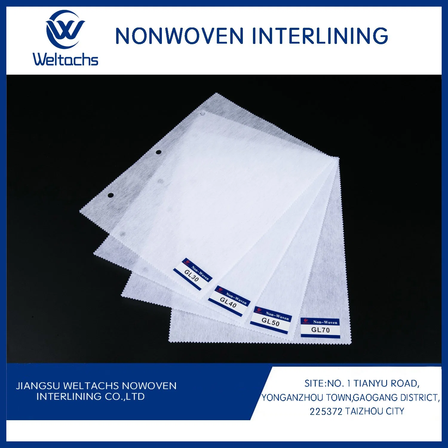 Eco-Friendly PA Double DOT Non Woven Fusible Interlining Polyester Themol Bond for Overcoat