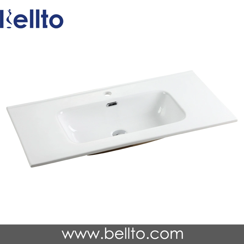 Manufacturer thin edge bathroom vanity top basin for bathroom cabinet units