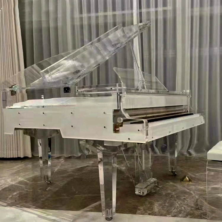 Custom Best Seller Music Instruments Transparent Acoustic Mechanical Acrylic Crystal Piano 170cm