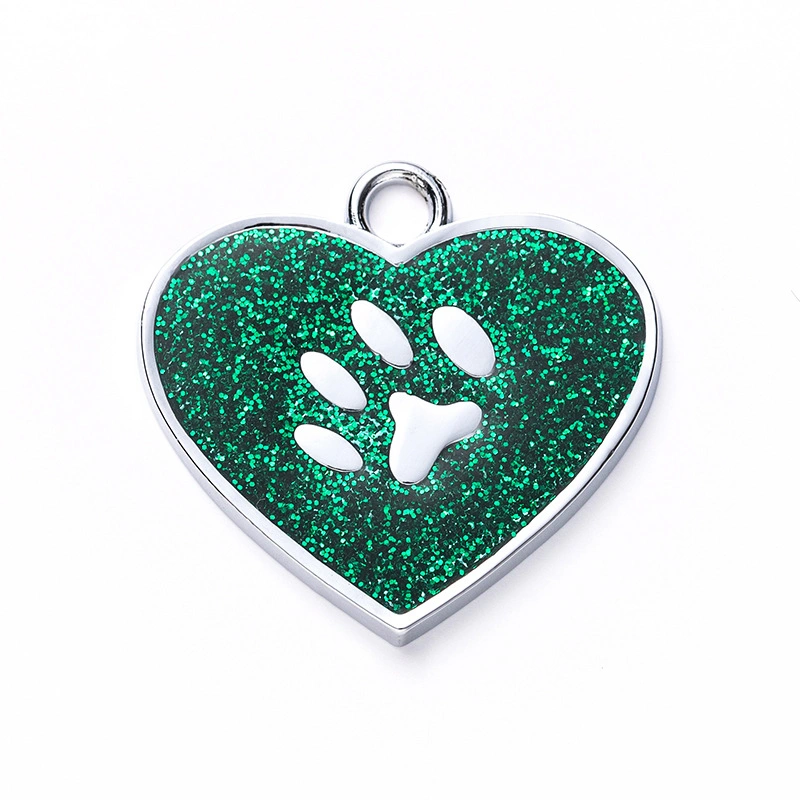 Factory Price Custom Soft Enamel with Glitter Design Metal Dog Tag