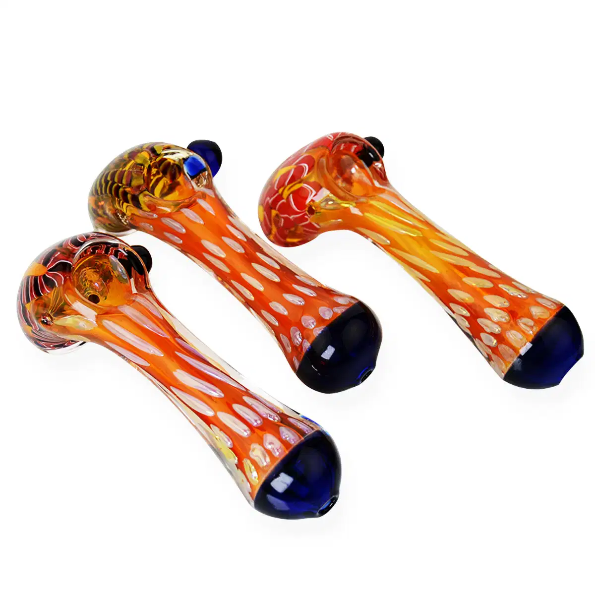 Tubo de mano de 4,5" Honeycomb Art Gold Fume tubo de vidrio Quemador de aceite