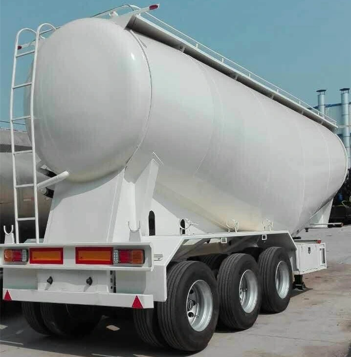 3 Axle 35m3 Powder Cement Tanker Semi Trailer Bulk Cement Tank Powder Material Transporter