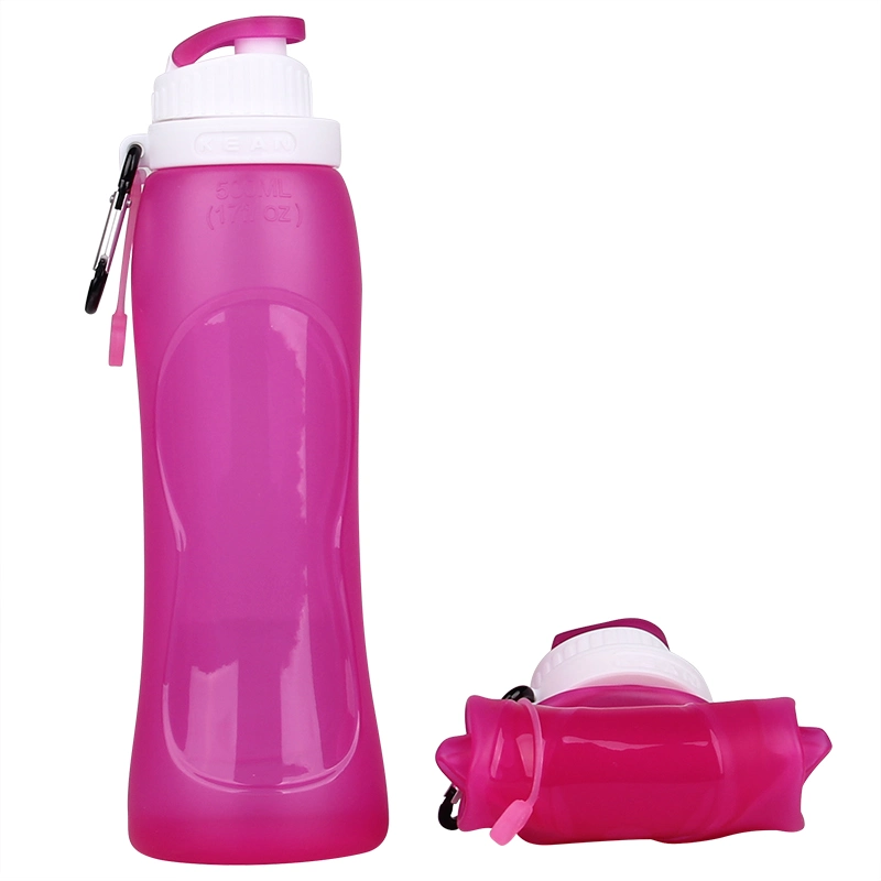 Bouteille d'eau pliable en silicone pour un voyage en promotion