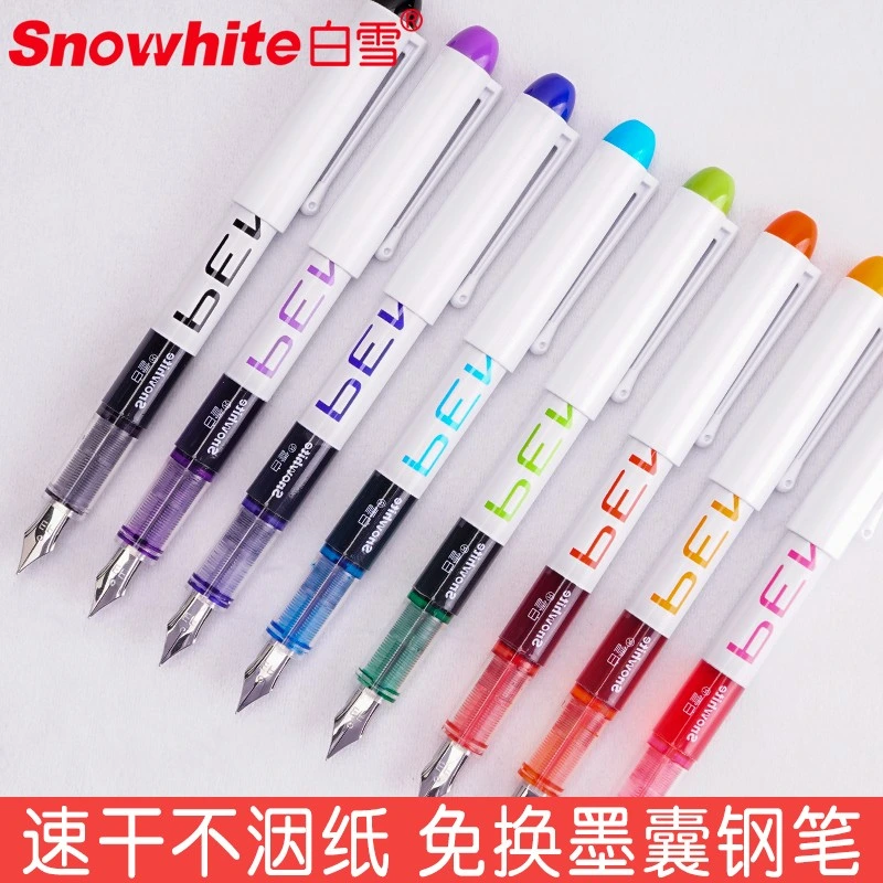 Office Supply Disposable Plastic Ink Pen Fountain Pen Smooth Writing Gift Pen