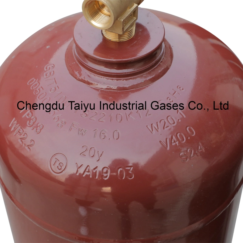 La Chine d'alimentation gaz Indudtrial 99,5% de pureté 50kg/118L C3H8 R290 Gaz Propane