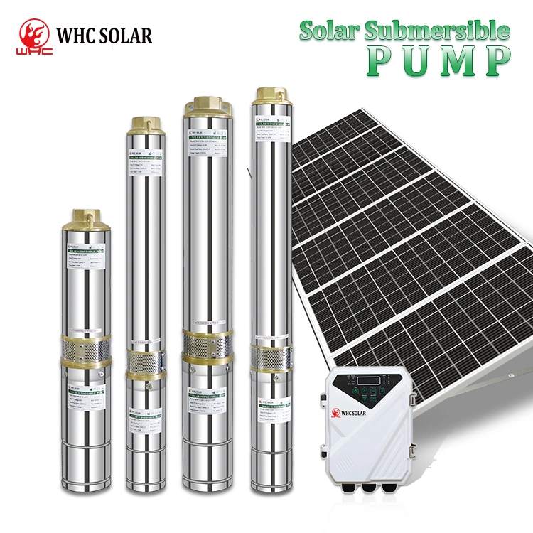 WHC Hochdruckpumpen-Set Solarstrom-Energiesystem DC Bürstenlose Pumpe Solar-Tauchwasserpumpe