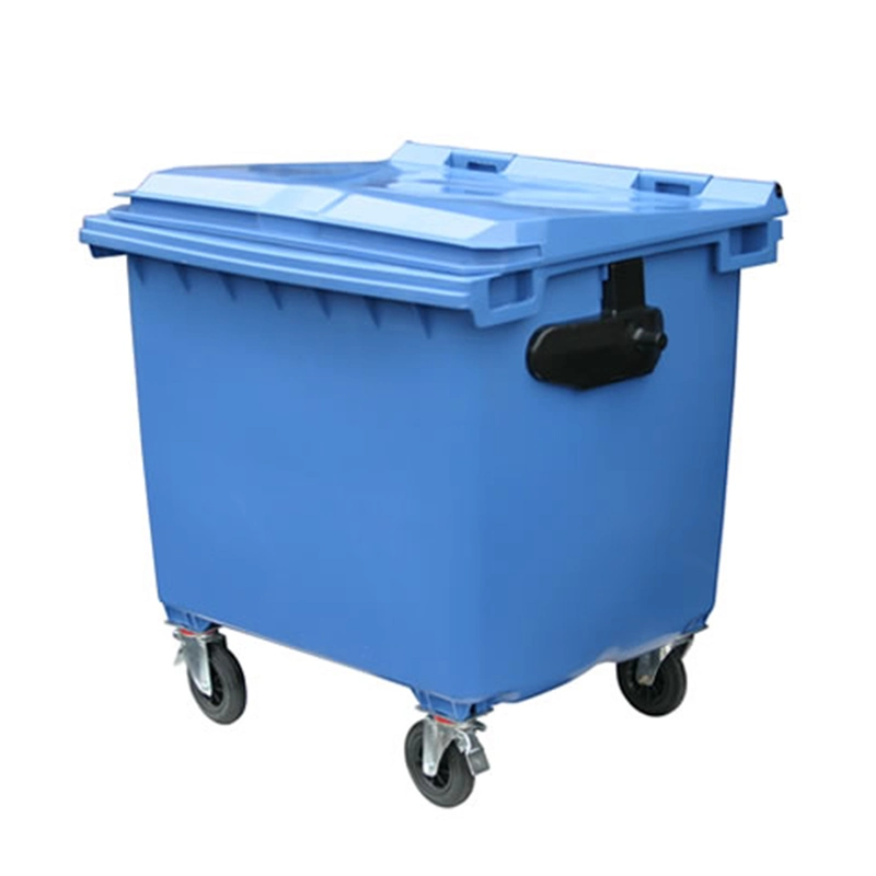 Mobile Mülltonnen Kunststoff-Papierkorb Kann Outdoor-Industrie-Papierkorb Abfallbehälter 50L 100/120/240/360/660/1100L