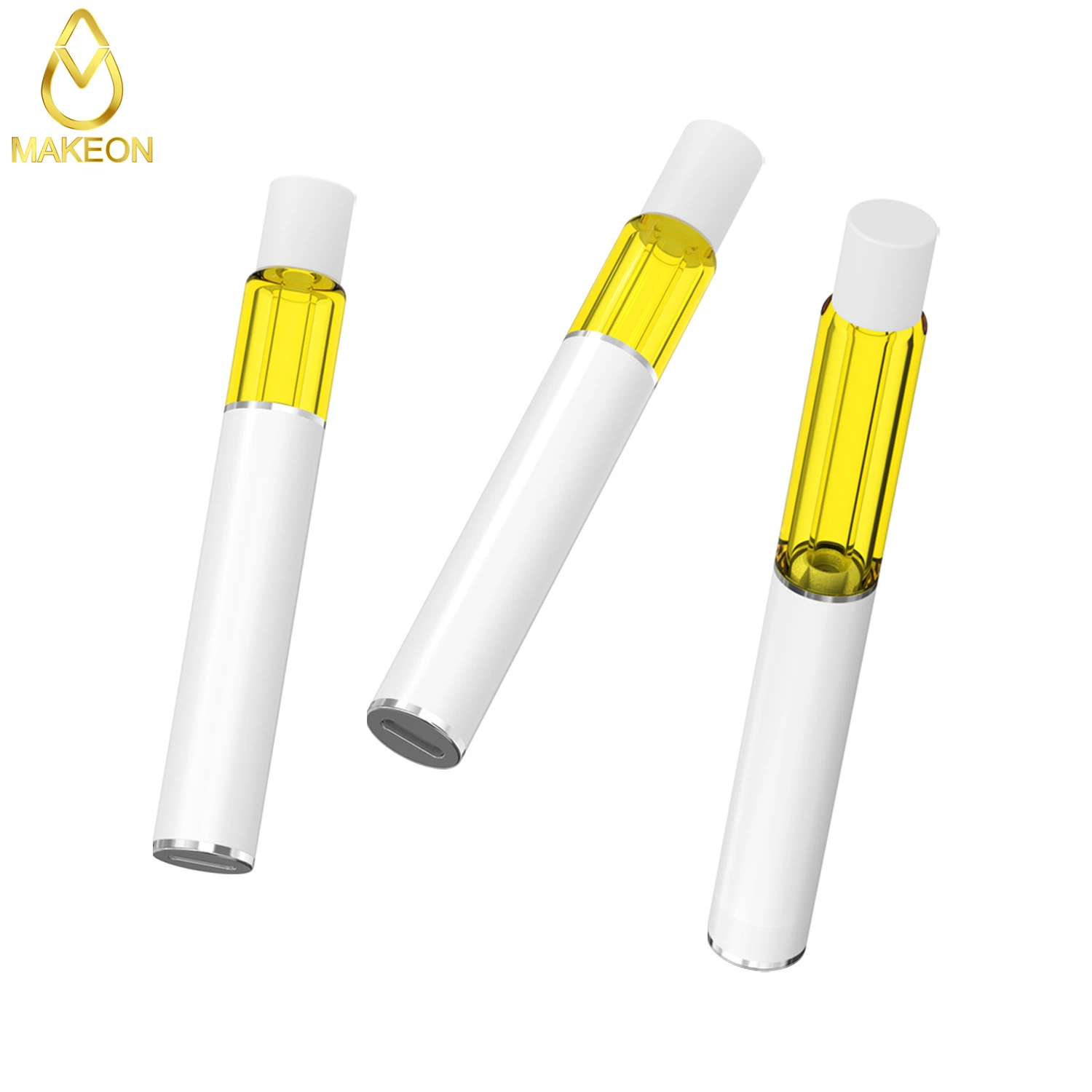 Makeon Gd9 Full Glass 0.9/1.0/2.0ml Tout-en-un Cigarette électronique jetable Vape Distilate Live Resin Réservoir d'huile épaisse Pod Cart 2 Gram Premium Vaporizer Vape Conception OEM