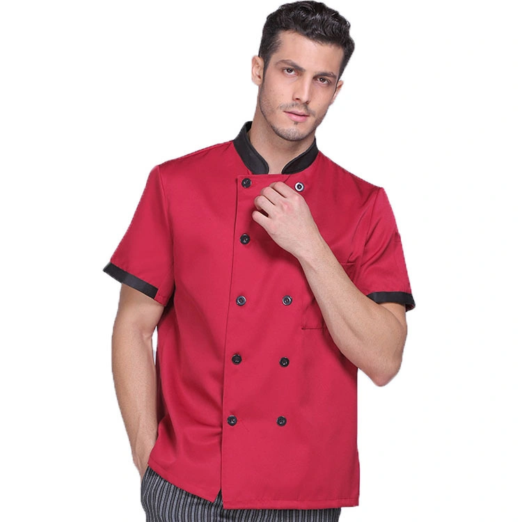 Custom Hotel Chef uniforme avec broderie logo Restaurant Vêtements de travail de cuisine