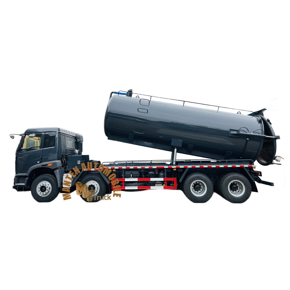 6X4 25ton 25m3 Fecal Tank 25cbm Vacuum Suction FAW Sewage Jetting Truck