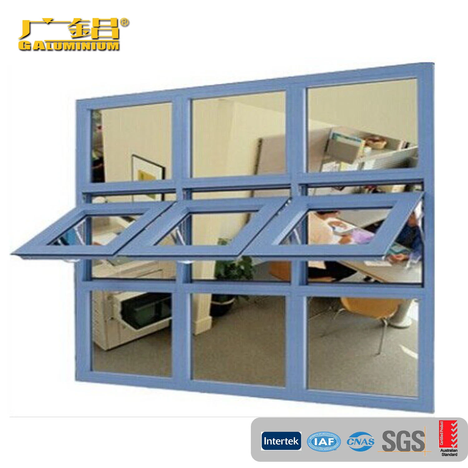 Aluminum Frame Glass Awning and Swing Windows