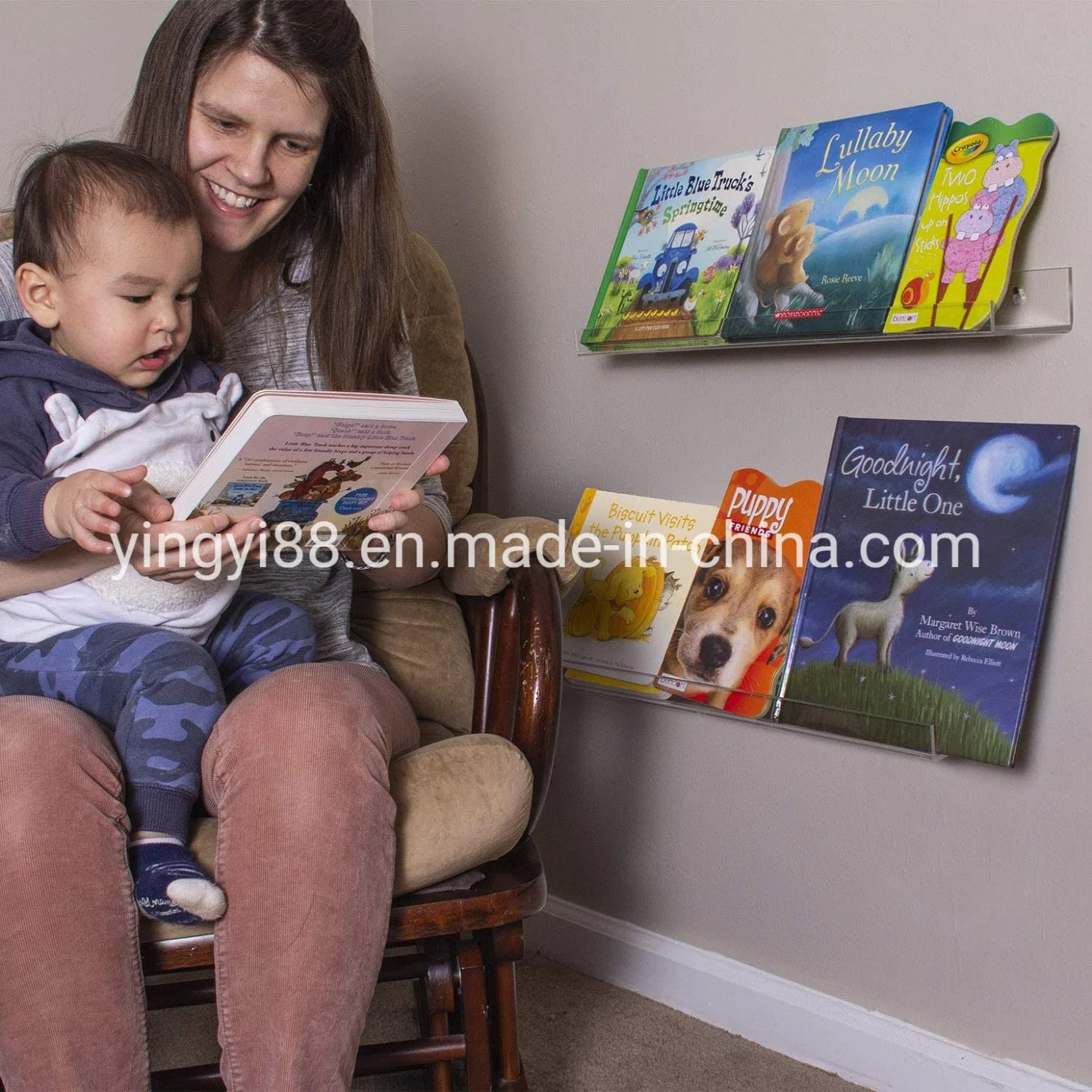 New Design Clear Acrylic Magazine Book Display Shelf Rack