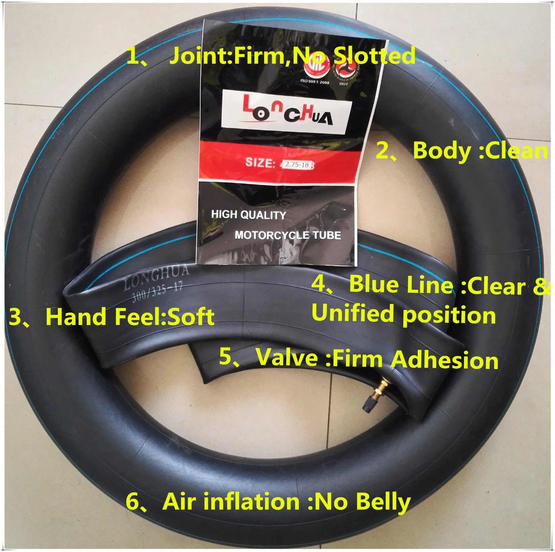 Tube Body Clean Butyl Rubber Motorcycle Inner Tube (4.50-12)