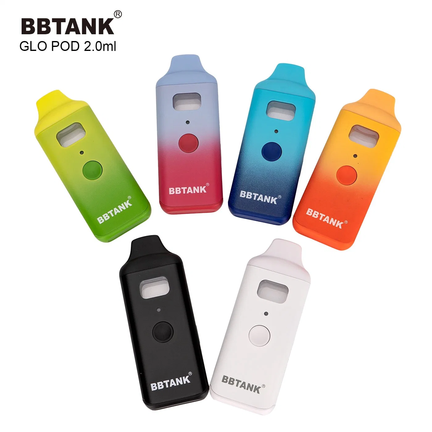 Bbtank Glopod Disposable/Chargeable Vape Pen Multi Colors Postless Ceramic Coil Vape Pen