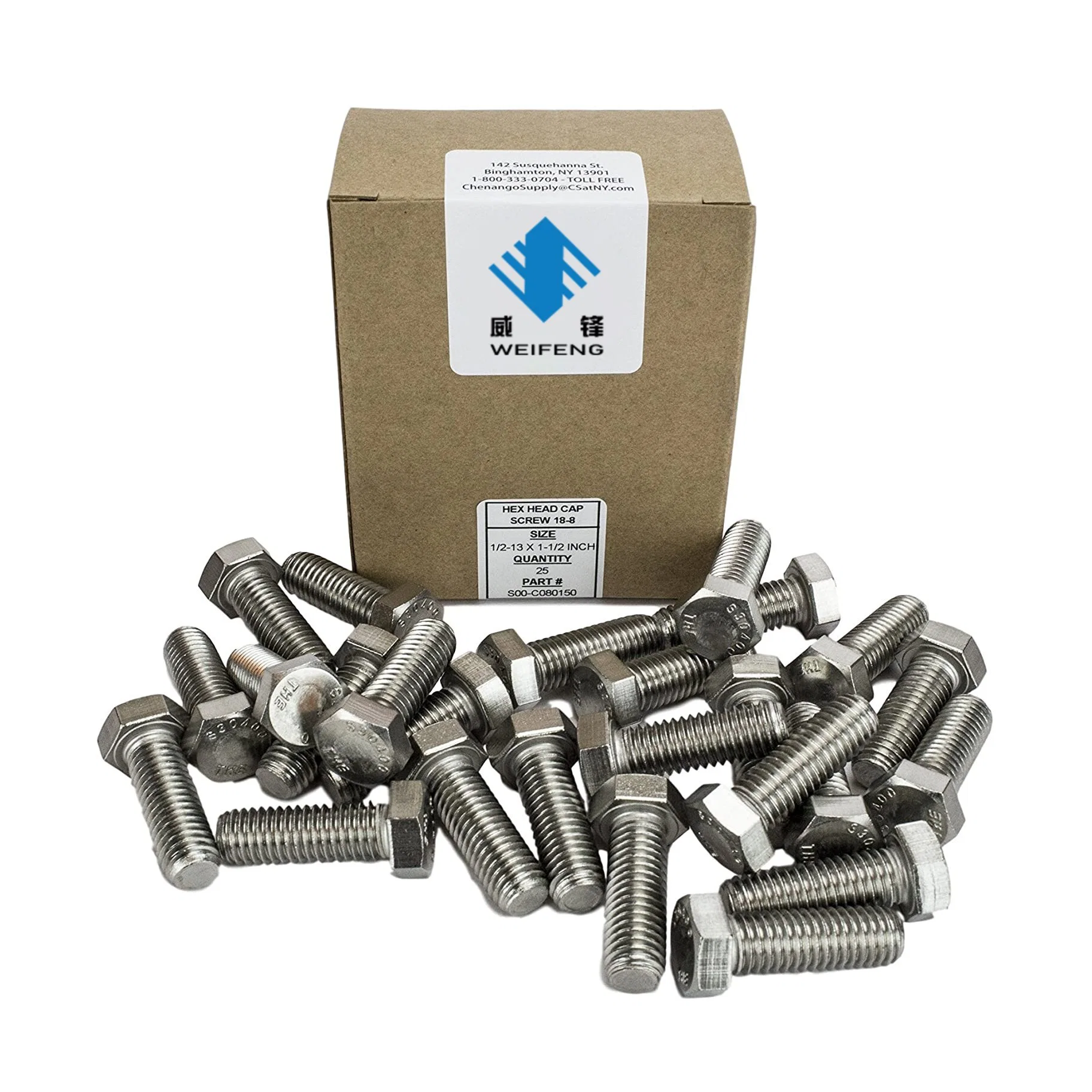 4.8 Carbon Steel Weifeng Box+Carton+Pallet M6-M100 Flanged Bolt High quality/High cost performance 