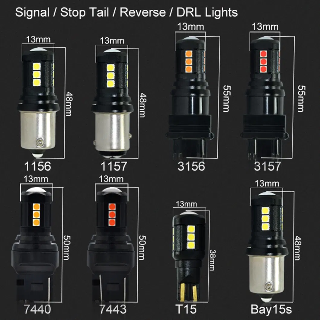 G-View 17SMD 12-18V 1156 Strobe T20 Bulb Signal Light for Car 1157 LED ODM