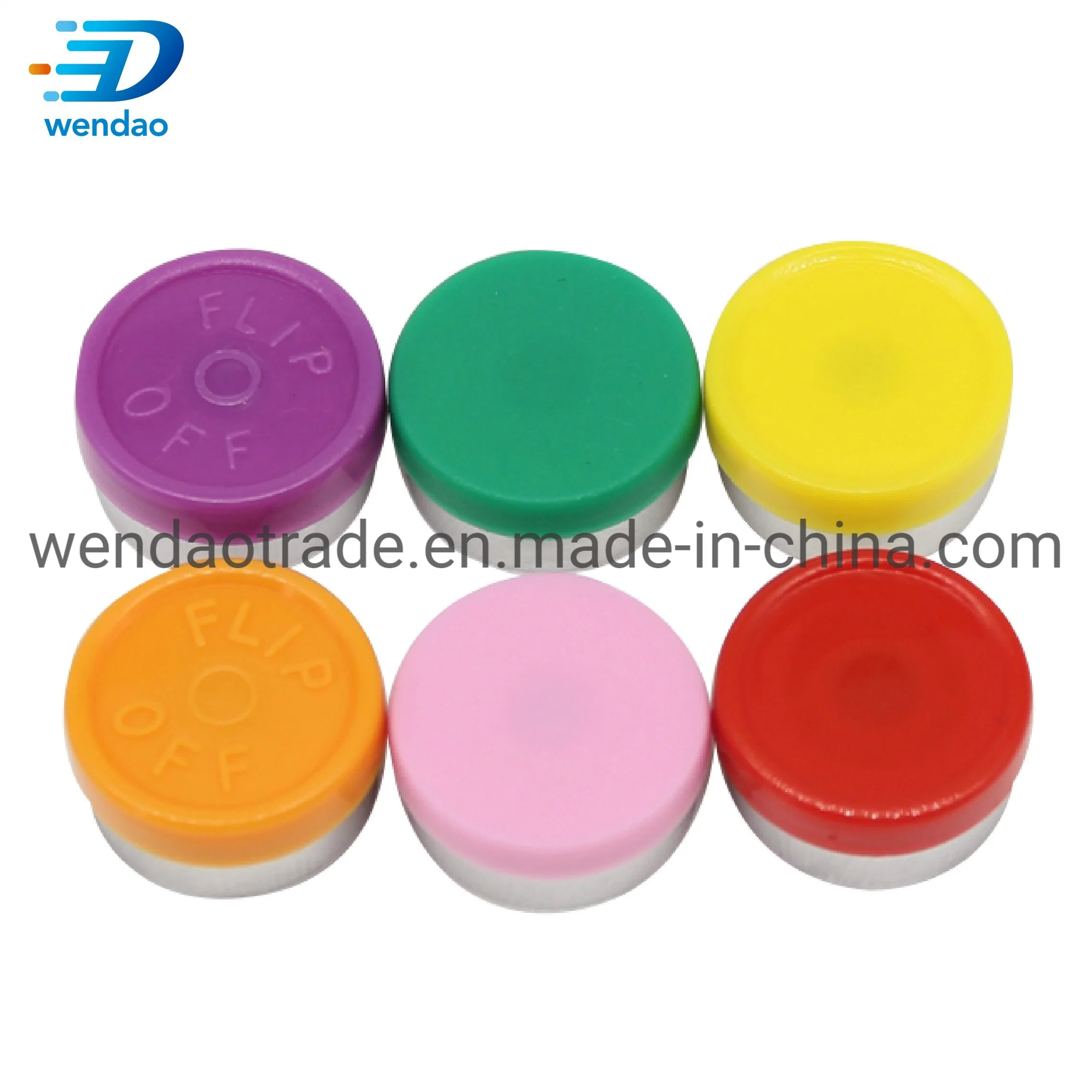 Customized Color Injection Vial Cap Medicine Glass Bottle Aluminium Plastic Vial Cap