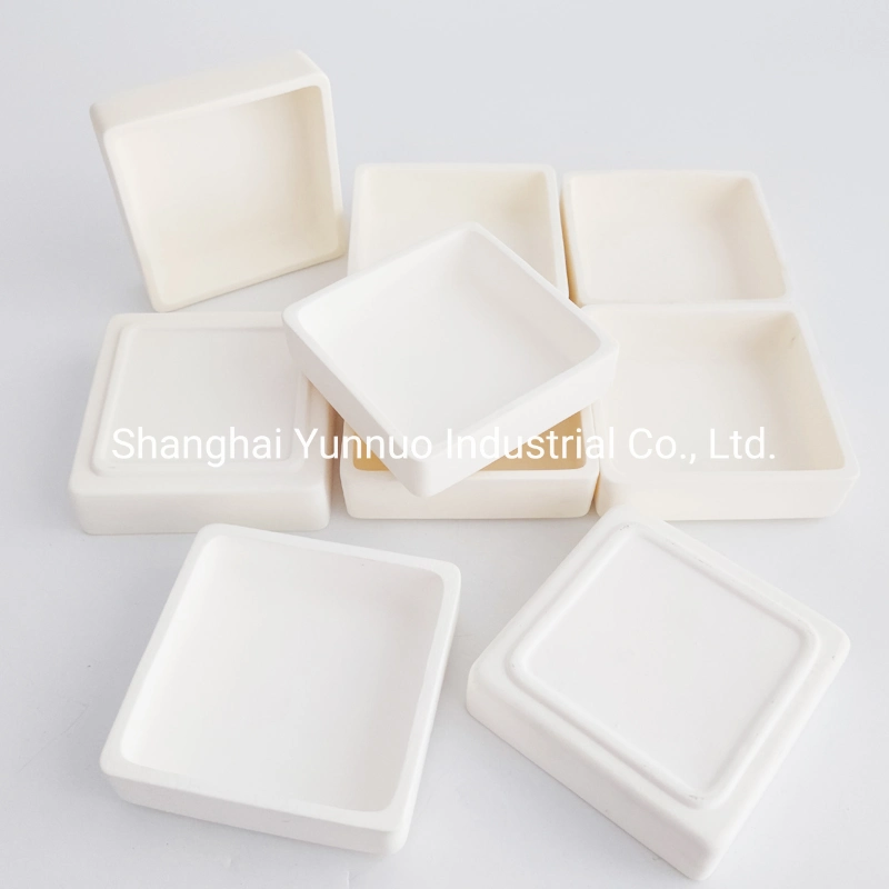 Square Rectangular Alumina Al2O3 Ceramic Furnace Tray for Lab Crucible