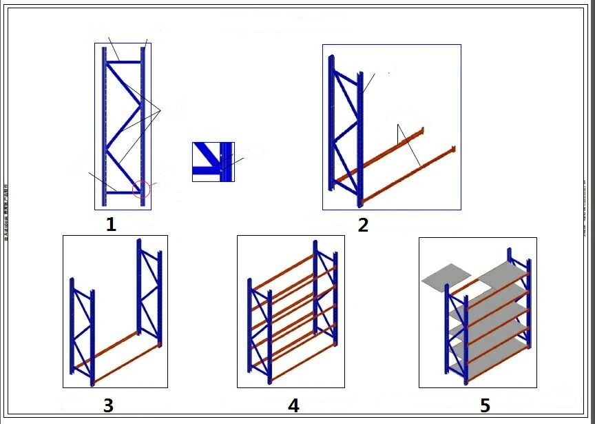 Warehouse Rack Supermarket Shelves Corrosion Protection Warehouse Racking