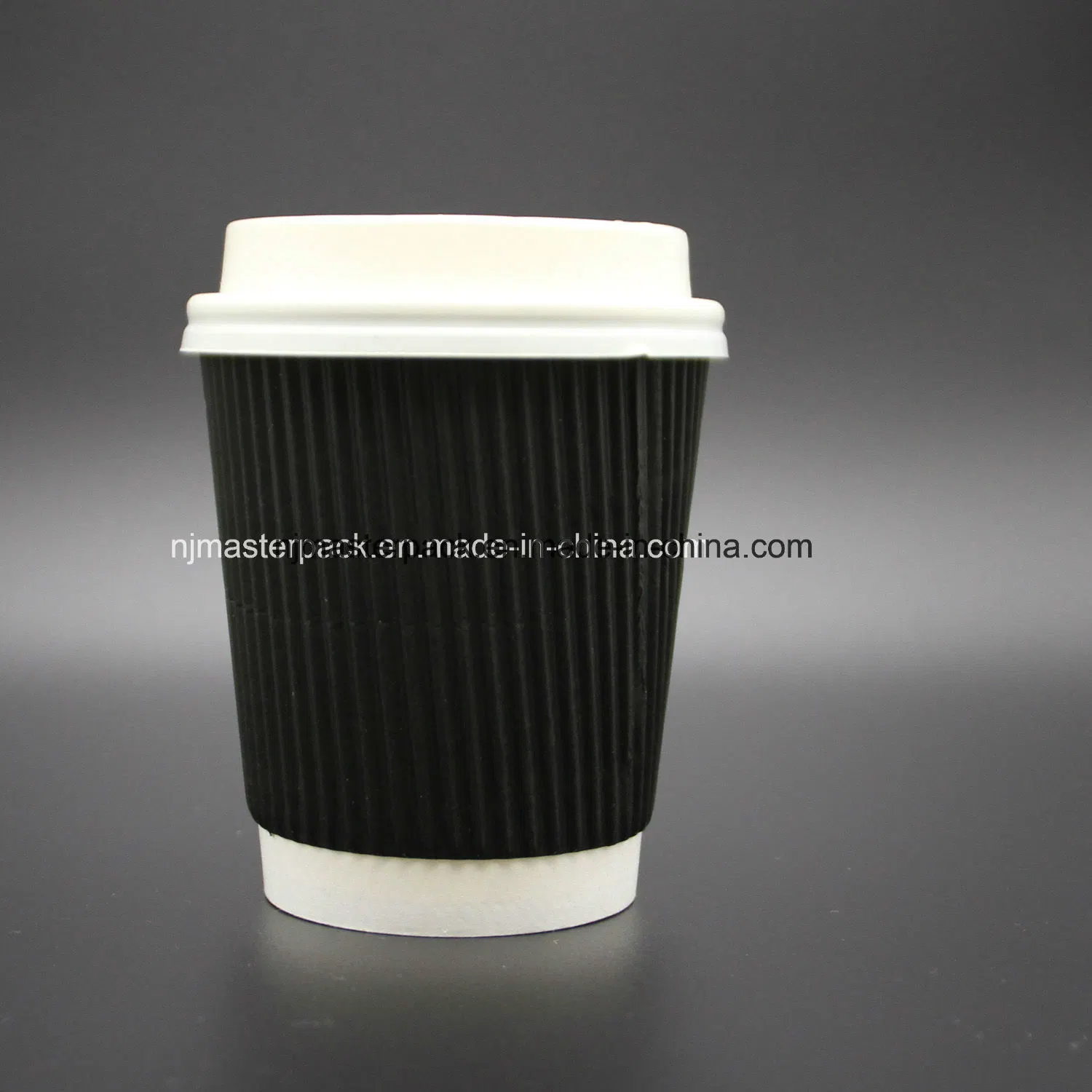 12oz Disposable PLA Printed Ripple Wall Coffee Paper Cup