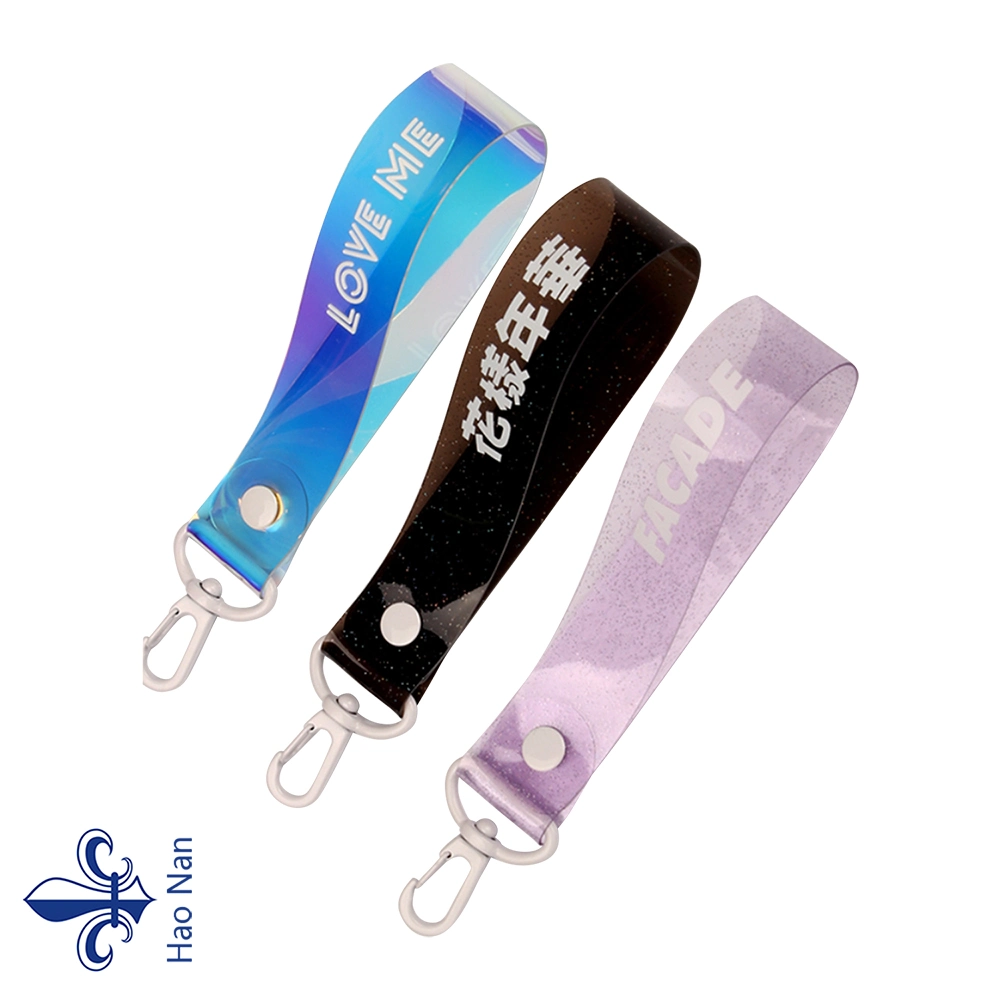 Hot Selling Custom Printed Holographic Anime PVC Keychain with Hook