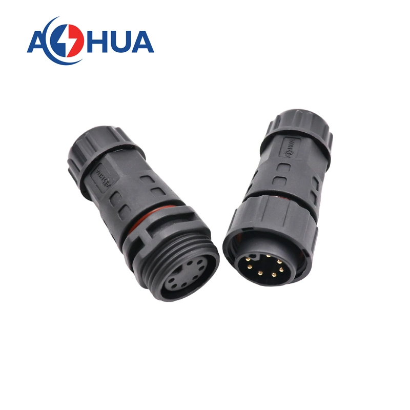 Aohua IP67 Wire to Wire 7 Pin Waterproof Electrical Connector Cable Joint