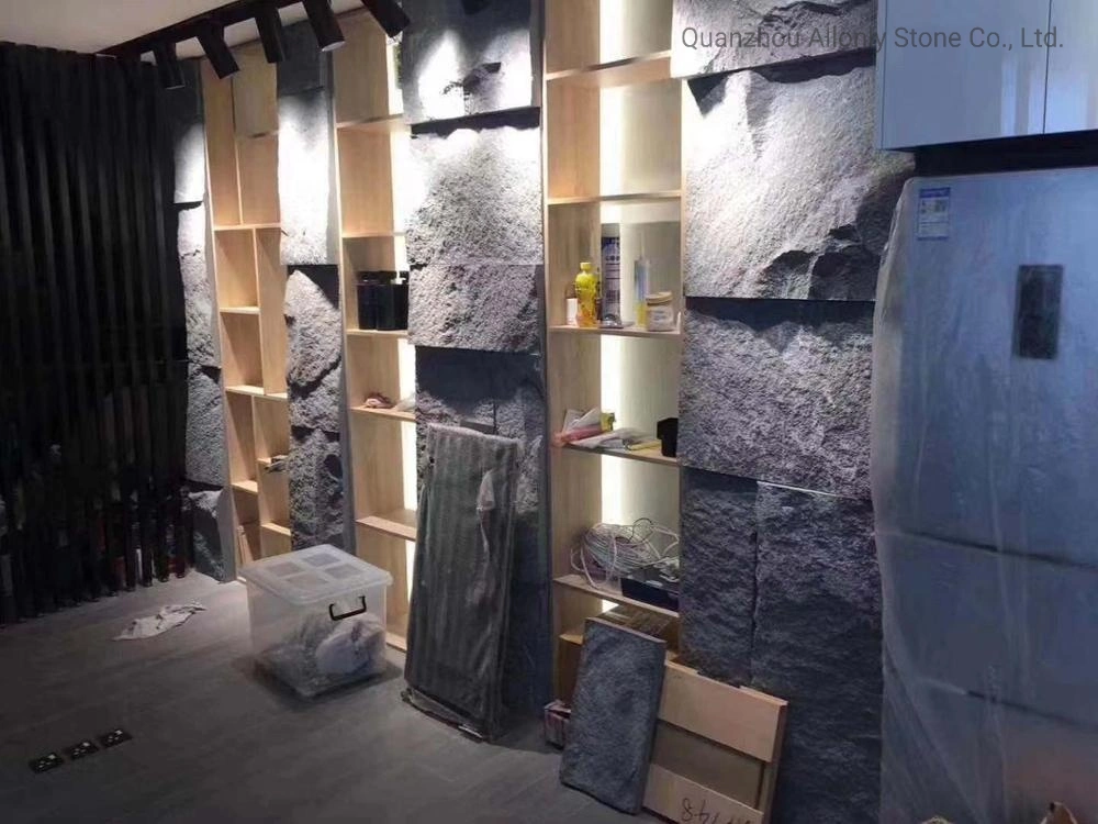 Naturstein Fliesen Gardern Design Außen Schwarz Pilz Granit Wand Verkleidung