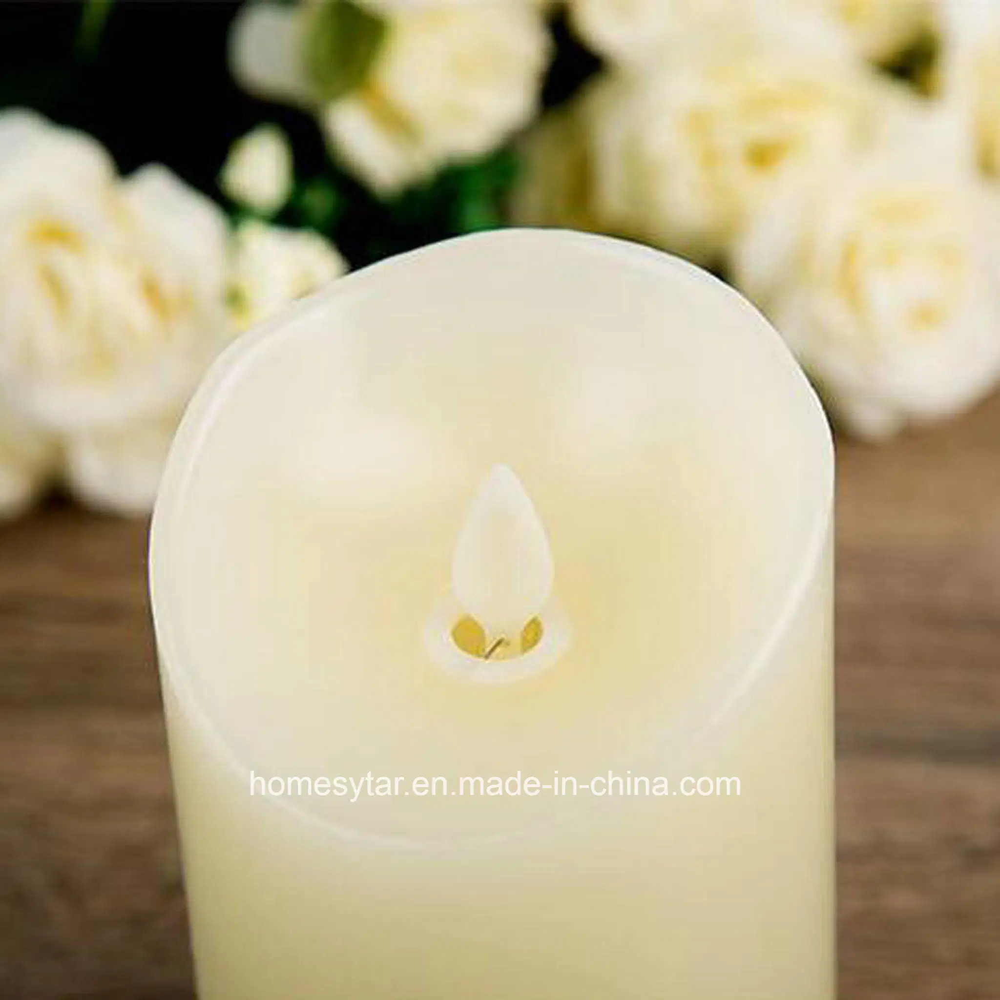 Battery Powered Dancing LED Wax Candles Moving Flameless LED Candles Light