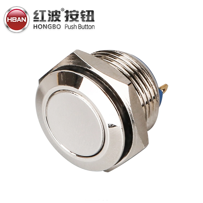 16mm Momentary Waterproof 12V Button Stainless Steel Switch Electronic 1no